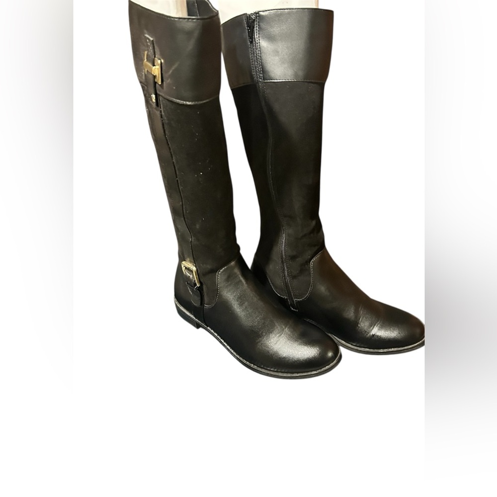 size 7.5 Karen Scott- Black Knee-High Riding Boots